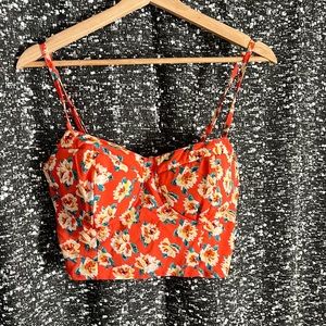 Medium Poetry floral crop top! So incredibly cute with some jeans and boots.